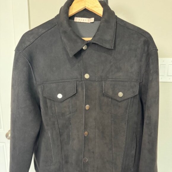 MNML Black Suede Jacket - Picture 1 of 4